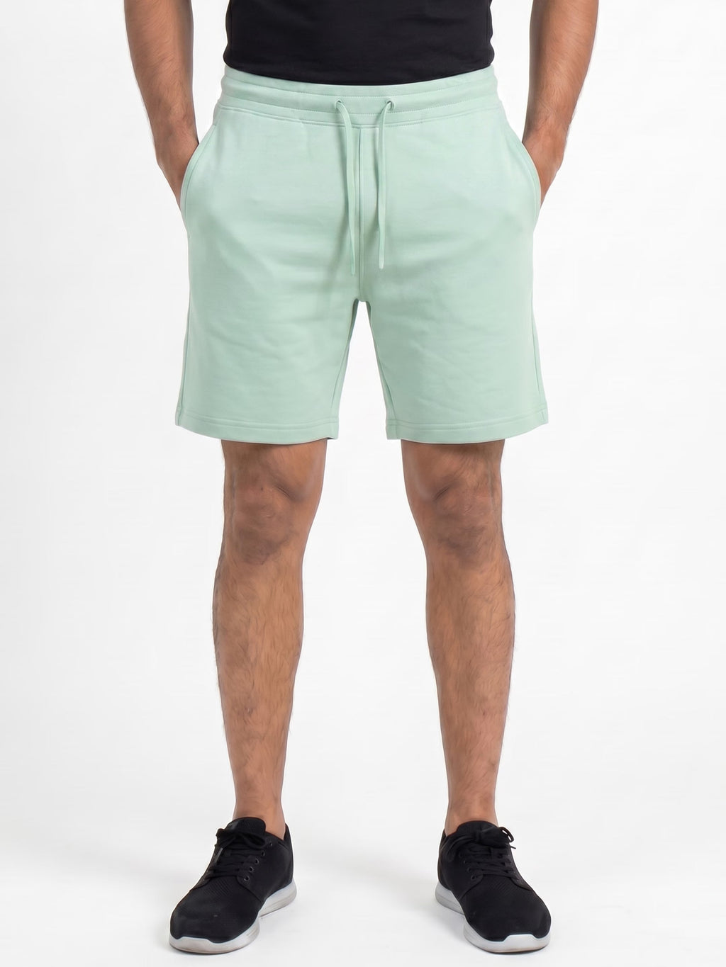 Mint Green Cotton Men's Shorts