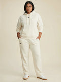 Off-White Straight Thermal Co-ord Set (Hoodie & Straight Fit Tracks Combo)