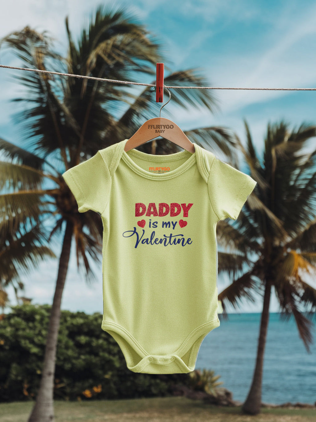 Daddy Is My Valentine Baby Romper | Onesies