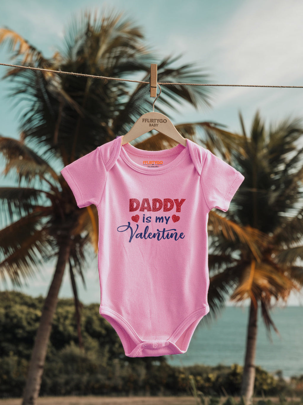 Daddy Is My Valentine Baby Romper | Onesies