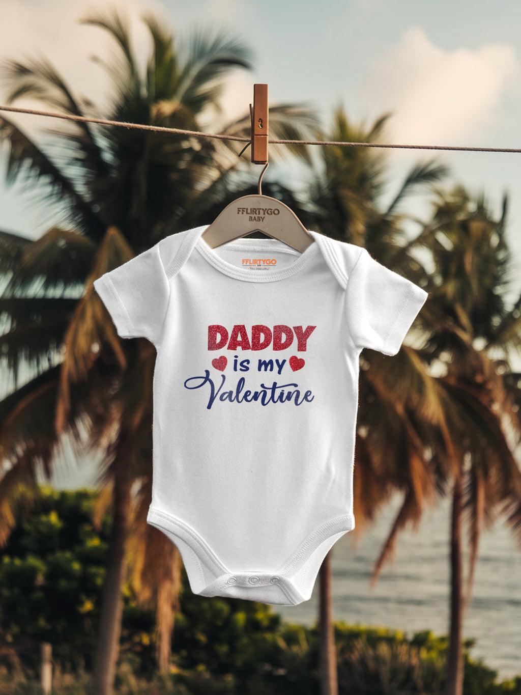 Daddy Is My Valentine Baby Romper | Onesies