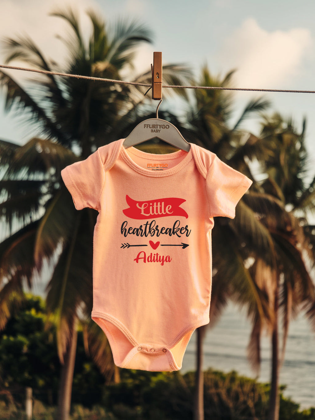 Little Heart Breaker Baby Romper | Onesies w/ Custom Name