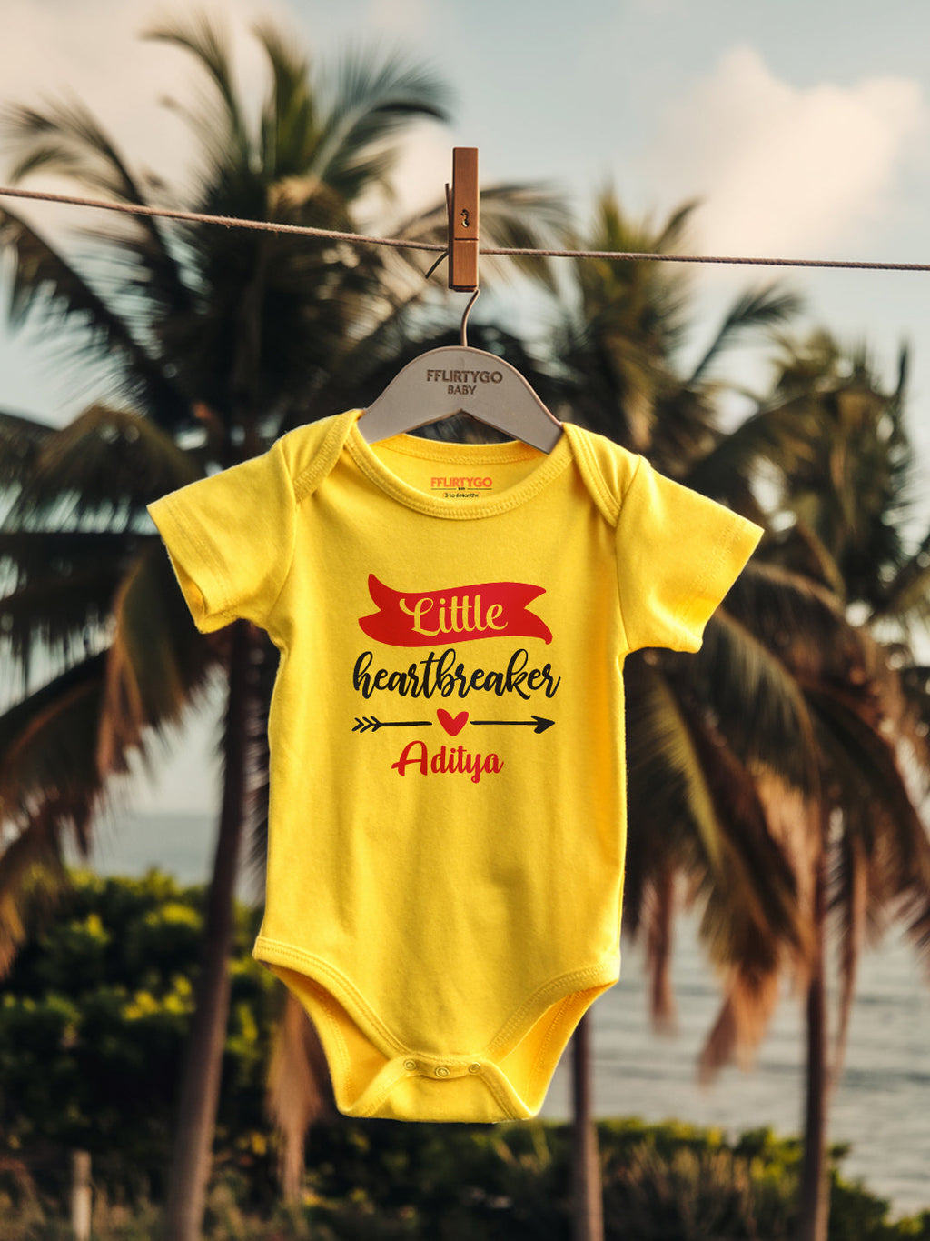 Little Heart Breaker Baby Romper | Onesies w/ Custom Name