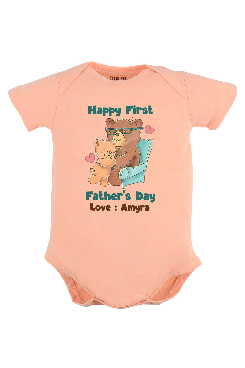 Happy First Father's Day Baby Romper | Onesies w/ Custom Name