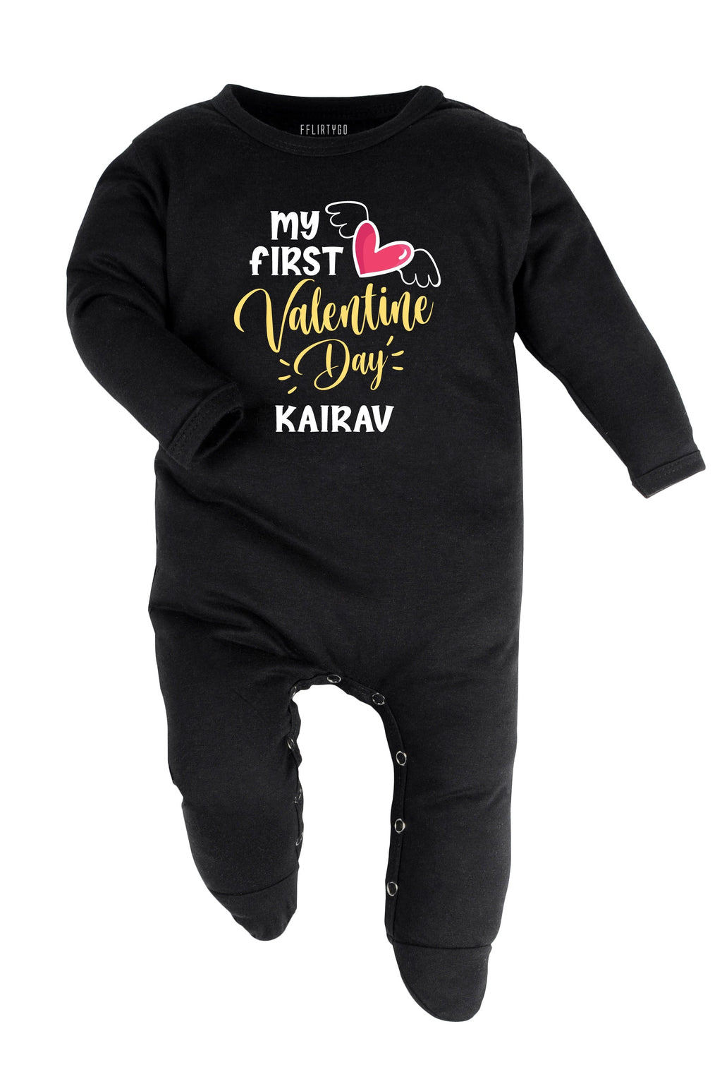 My First Valentine Day Baby Romper | Onesies w/ Custom Name