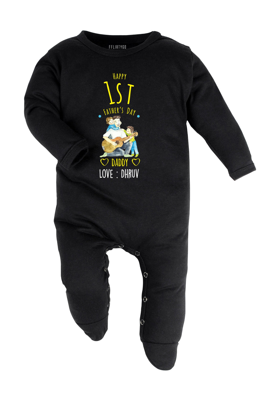 Happy 1st Father's Day Daddy Baby Romper | Onesies w/ Custom Name
