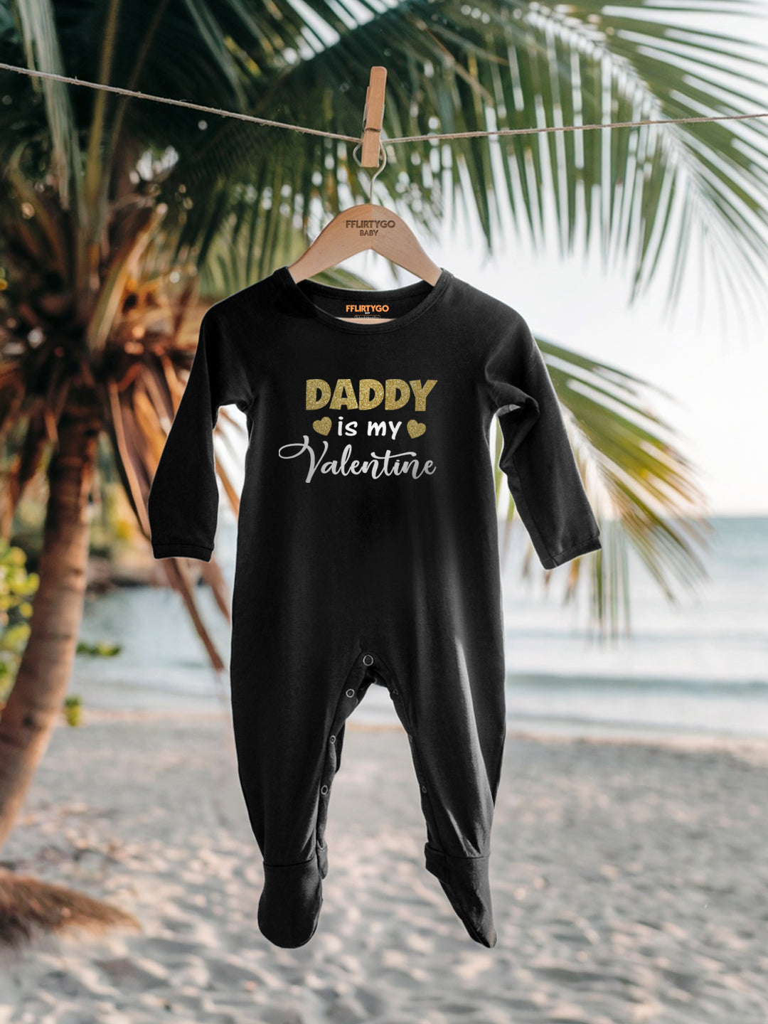 Daddy Is My Valentine Baby Romper | Onesies