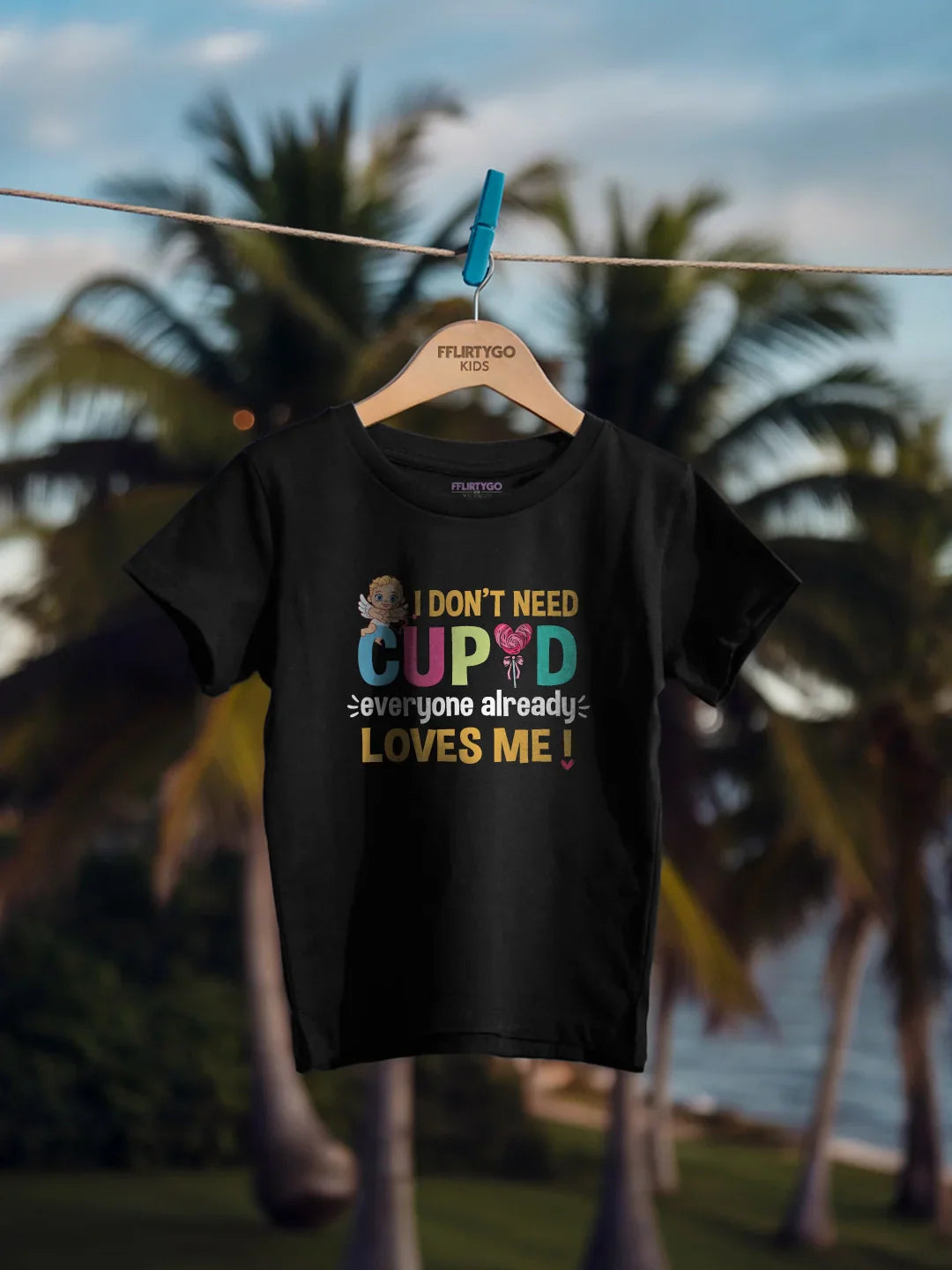 I Don't Need Cupid Everyone Already Loves Me Kids T Shirt