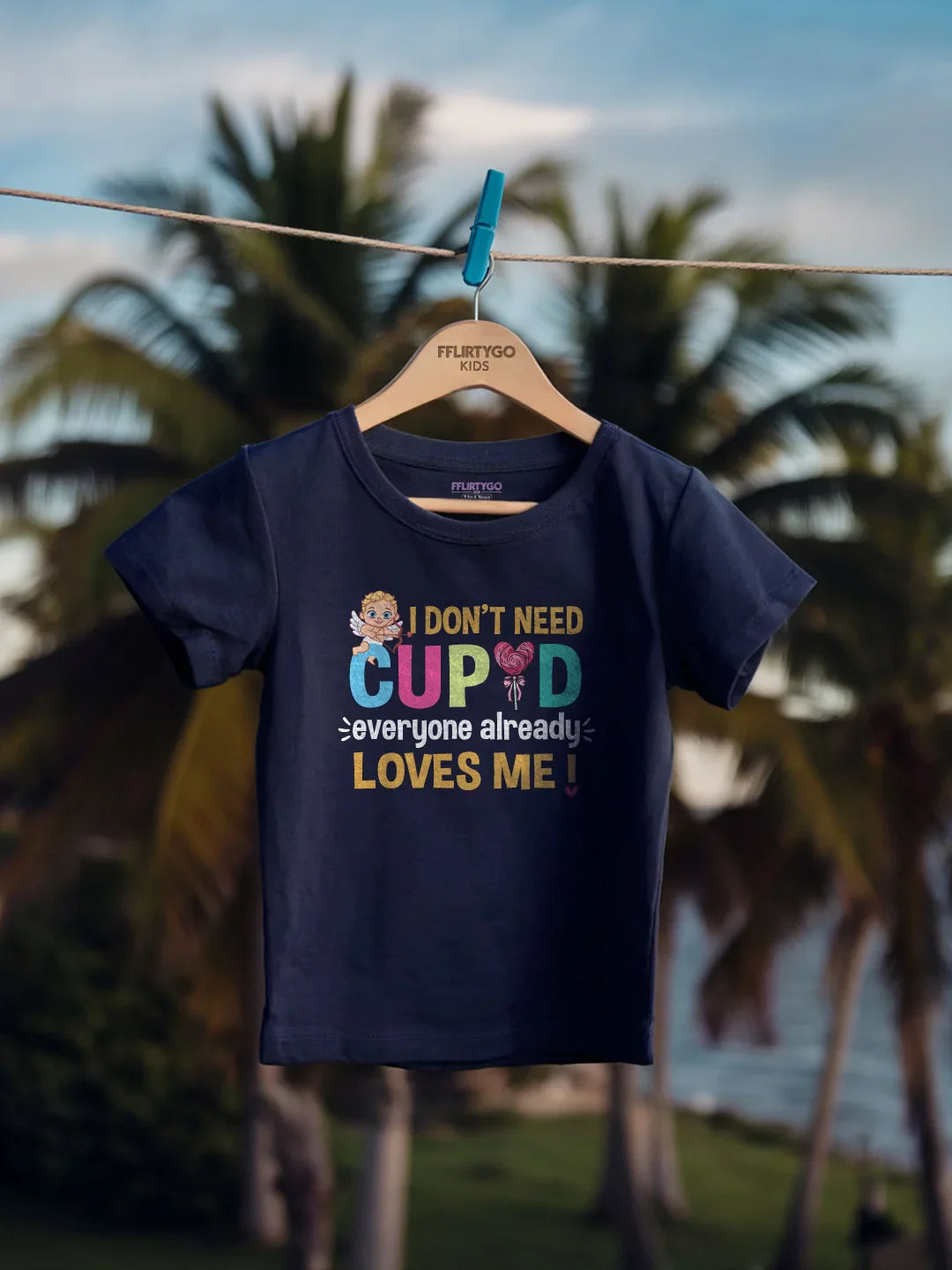 I Don't Need Cupid Everyone Already Loves Me Kids T Shirt