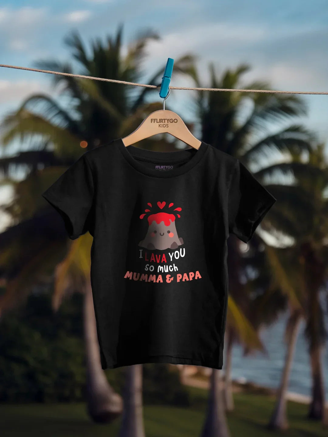 I Lava You So Much Mumma & Papa Kids T Shirt