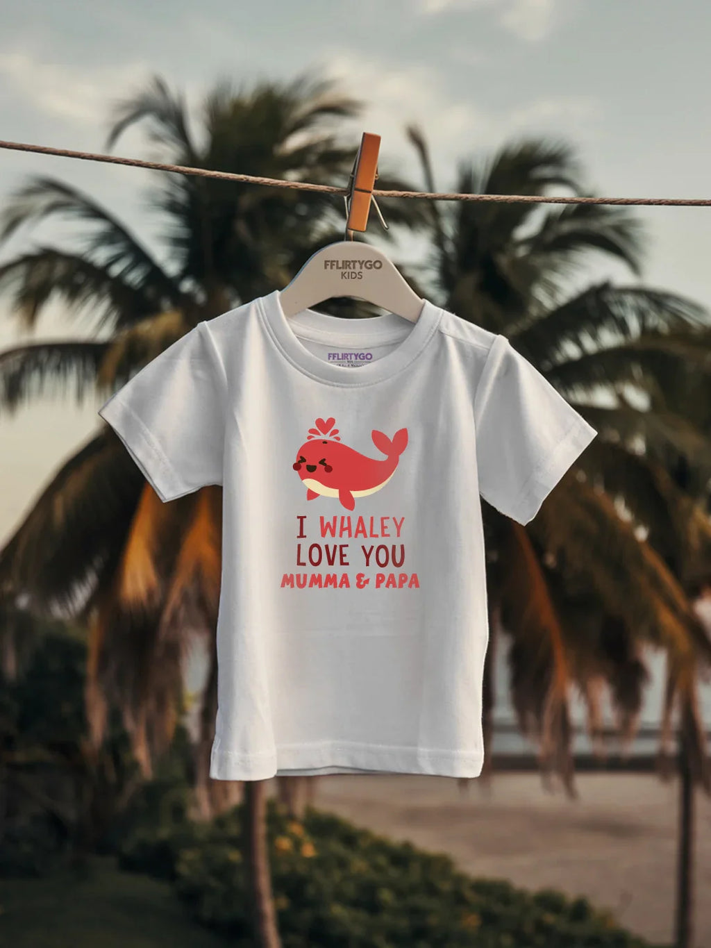 I Whaley Love You Mumma & Papa Kids T Shirt