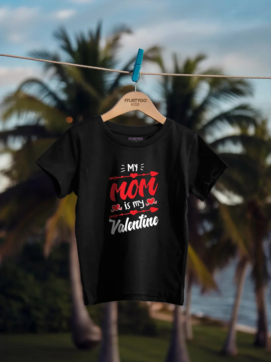 My Mom Is My Valentine Kids T Shirt