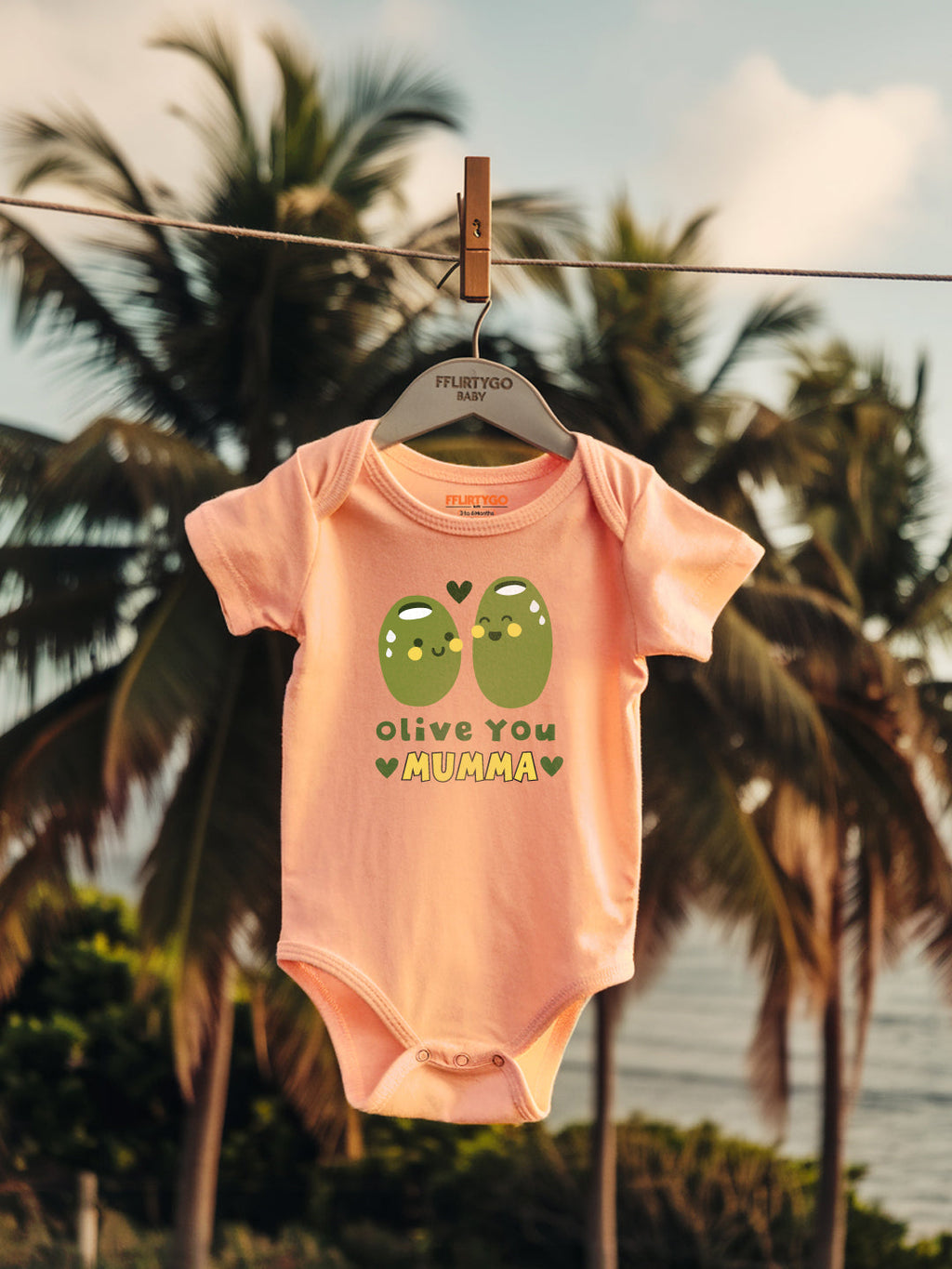 Olive You Mumma Baby Romper | Onesies
