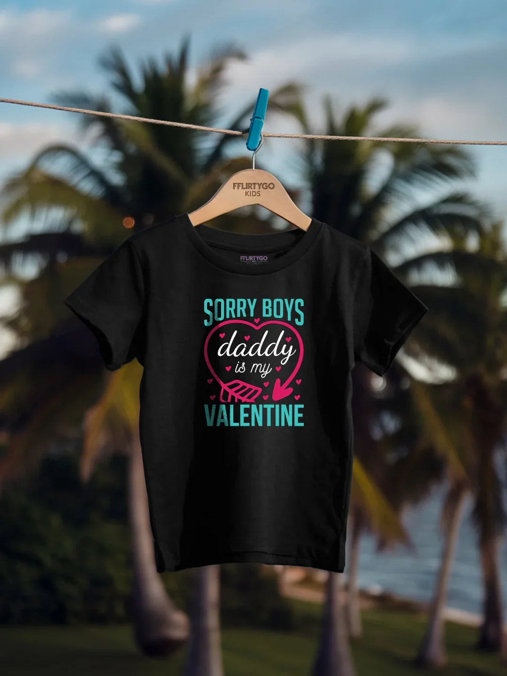 Sorry Boys Daddy Is My Valentine Kids T Shirt