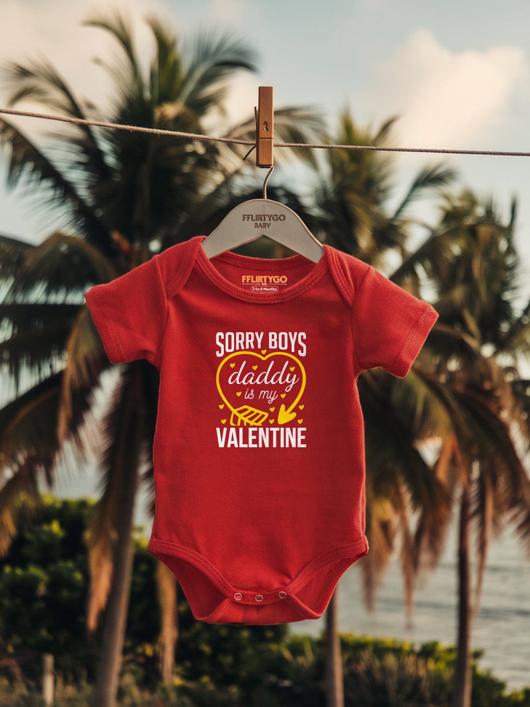 Sorry Boys Daddy Is My Valentine Baby Romper | Onesies
