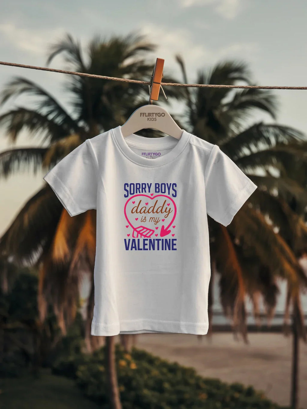 Sorry Boys Daddy Is My Valentine Kids T Shirt
