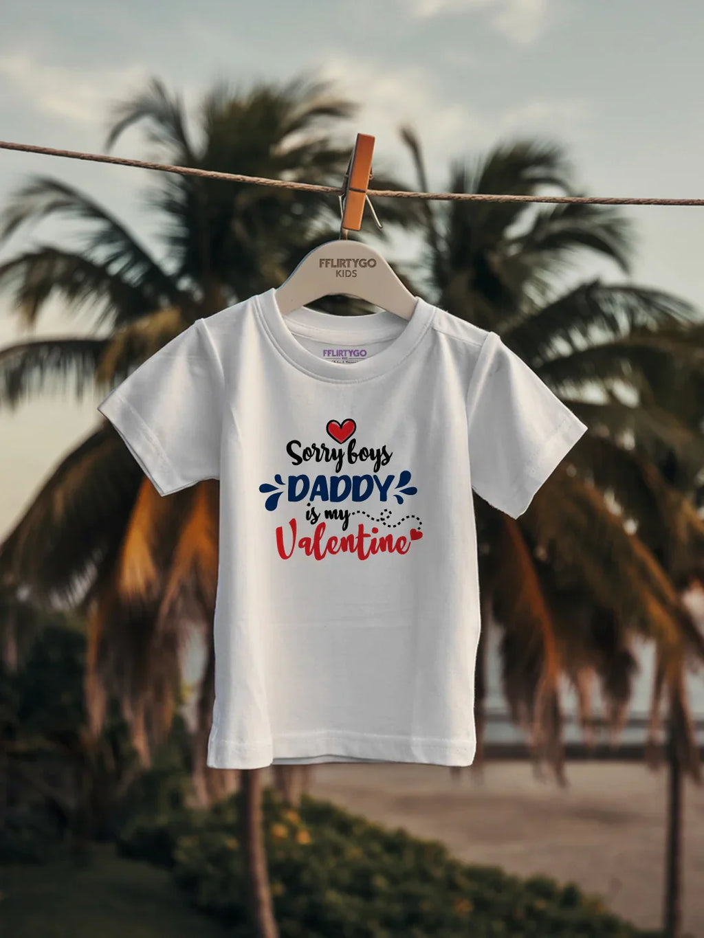 Sorry Boys Daddy Is My Valentine Kids T Shirt
