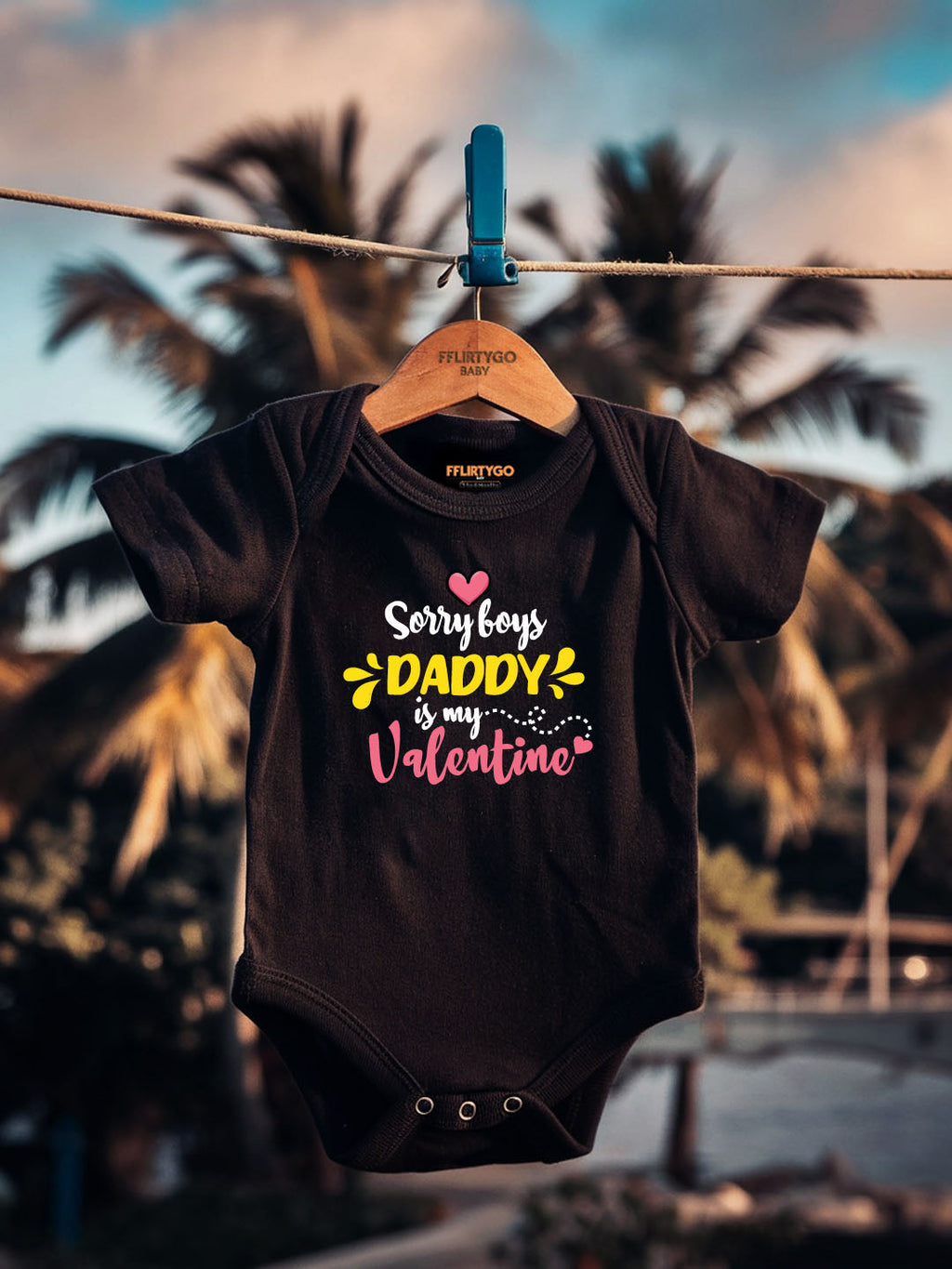 Sorry Boys Daddy Is My Valentine Baby Romper | Onesies