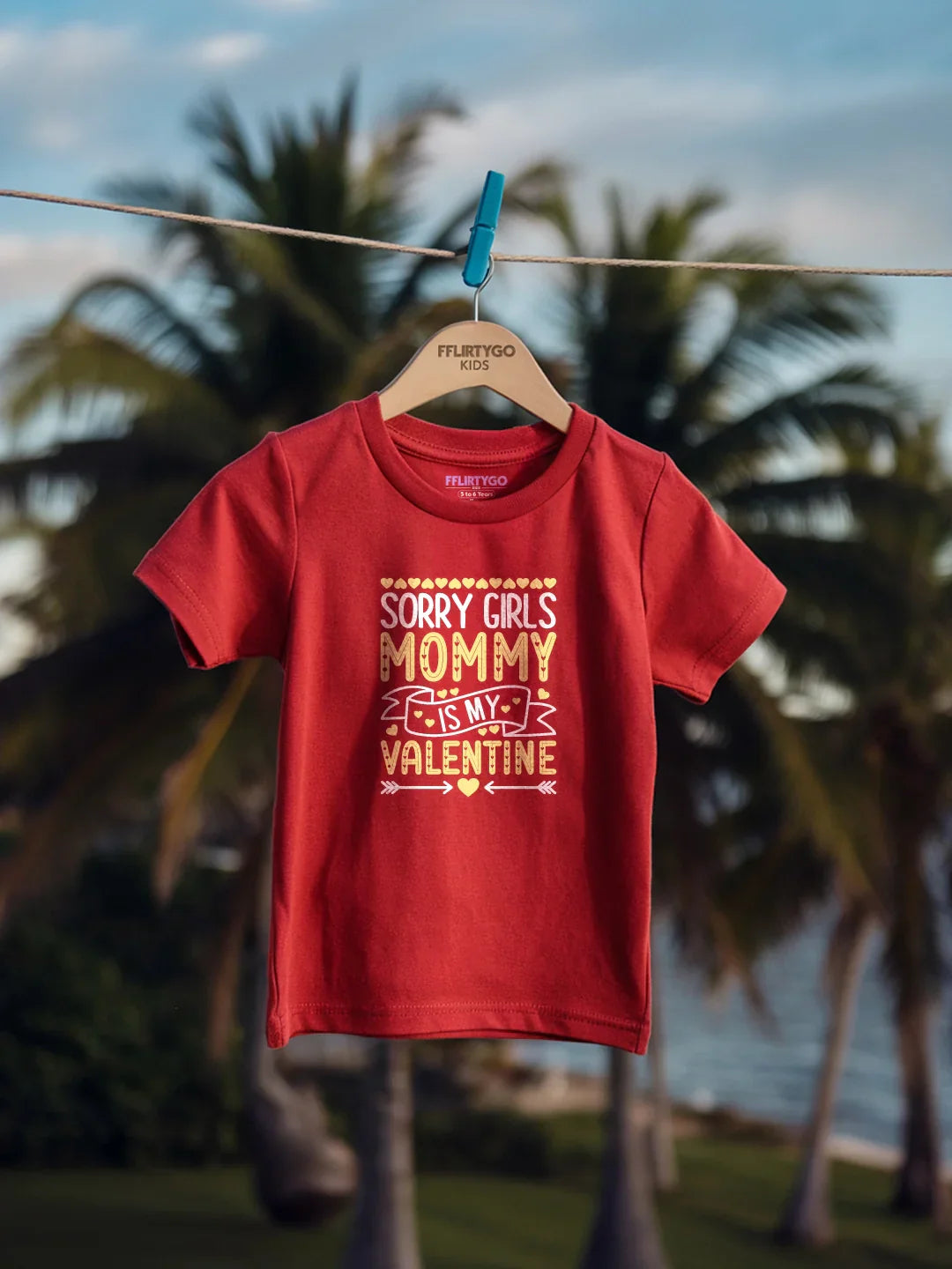 Sorry Girls Mommy Is My Valentine Kids T Shirt