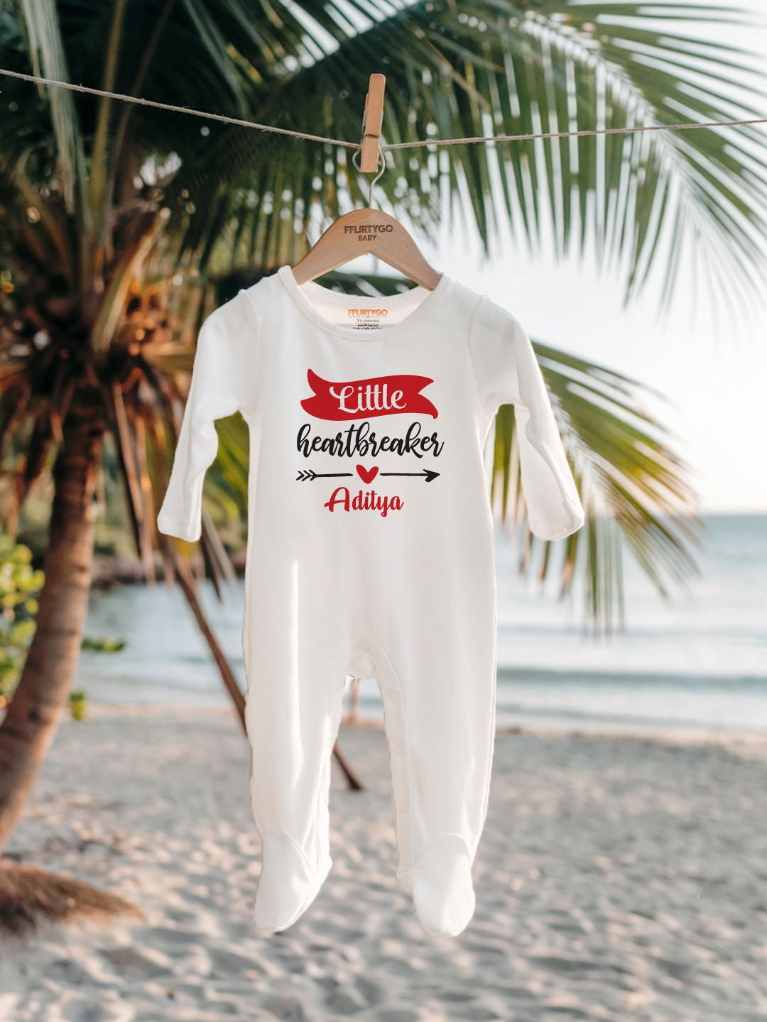 Little Heart Breaker Baby Romper | Onesies w/ Custom Name
