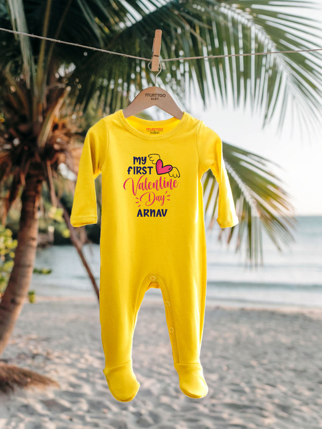 My First Valentine Day Baby Romper | Onesies w/ Custom Name